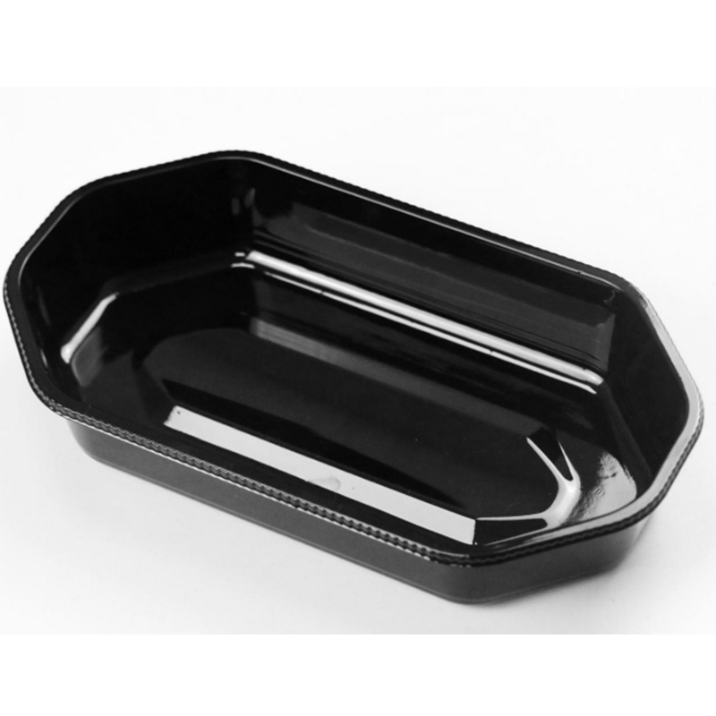 Kolorowa taca owocowa bez pokrywki 225*120*40 mm HGF-2313 Transparent/Black
